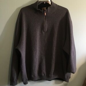 The Foundry Supply Co. Men's Zip-Neck Sweater - Charcoal
